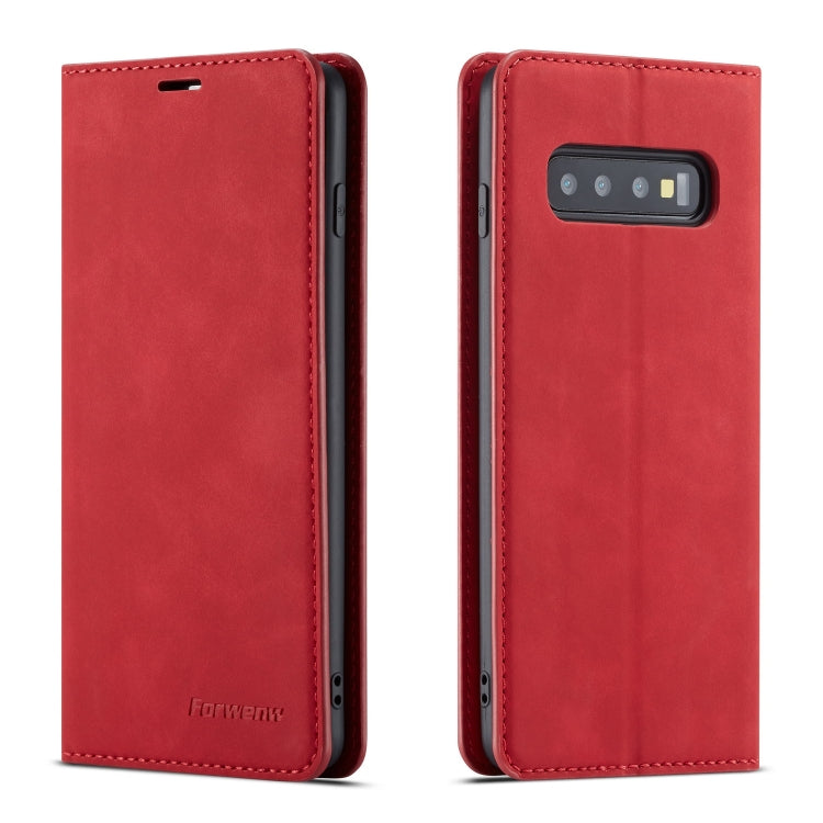 For Galaxy S10 Forwenw Dream Series Oil Edge Strong Magnetism Horizontal Flip Leather Case with Holder & Card Slots & Wallet & Photo Frame