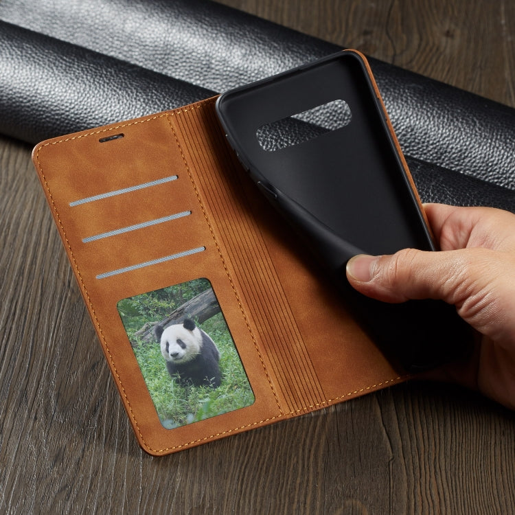 For Galaxy S10 Forwenw Dream Series Oil Edge Strong Magnetism Horizontal Flip Leather Case with Holder & Card Slots & Wallet & Photo Frame