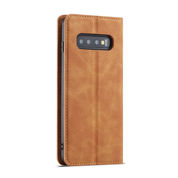 For Galaxy S10 Forwenw Dream Series Oil Edge Strong Magnetism Horizontal Flip Leather Case with Holder & Card Slots & Wallet & Photo Frame