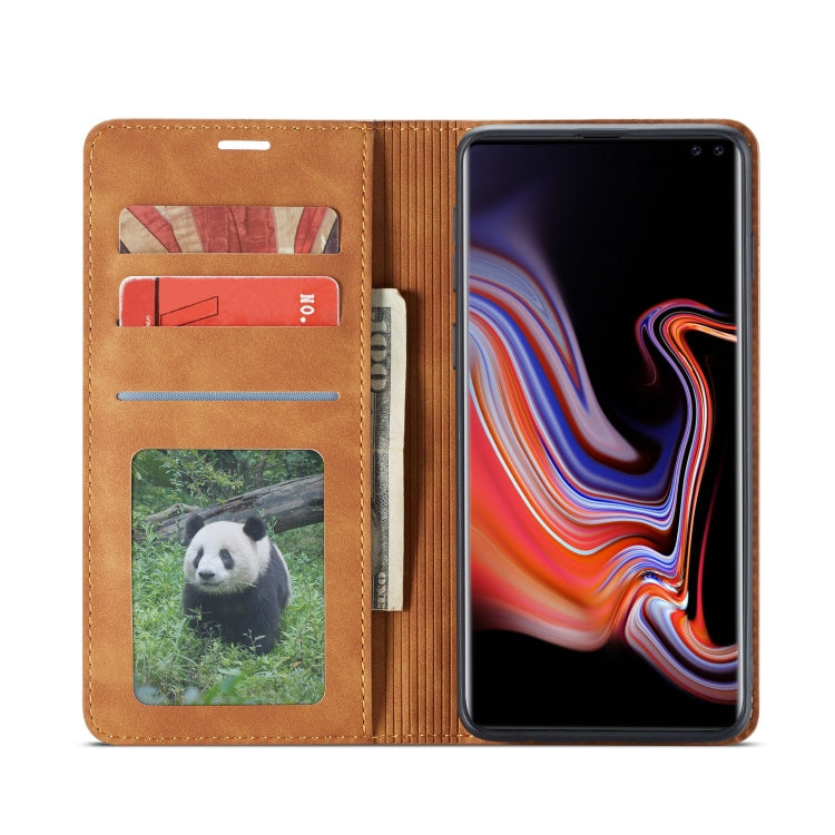 For Galaxy S10 Forwenw Dream Series Oil Edge Strong Magnetism Horizontal Flip Leather Case with Holder & Card Slots & Wallet & Photo Frame