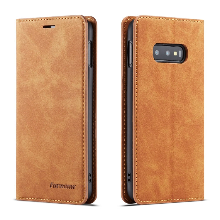 For Galaxy S10e Forwenw Dream Series Oil Edge Strong Magnetism Horizontal Flip Leather Case with Holder & Card Slots & Wallet & Photo Frame