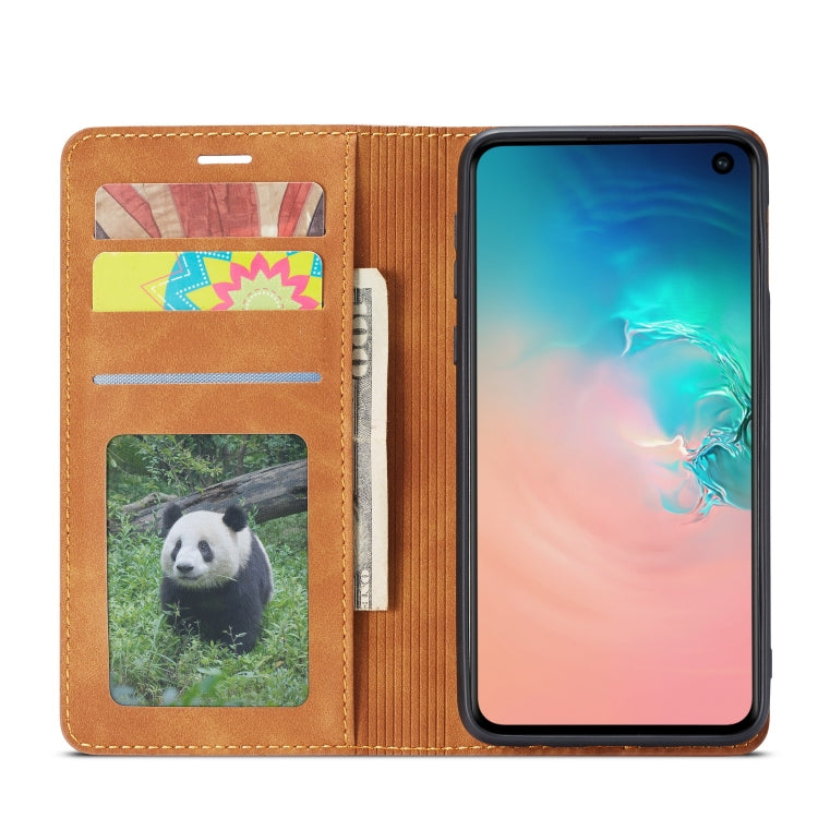 For Galaxy S10e Forwenw Dream Series Oil Edge Strong Magnetism Horizontal Flip Leather Case with Holder & Card Slots & Wallet & Photo Frame