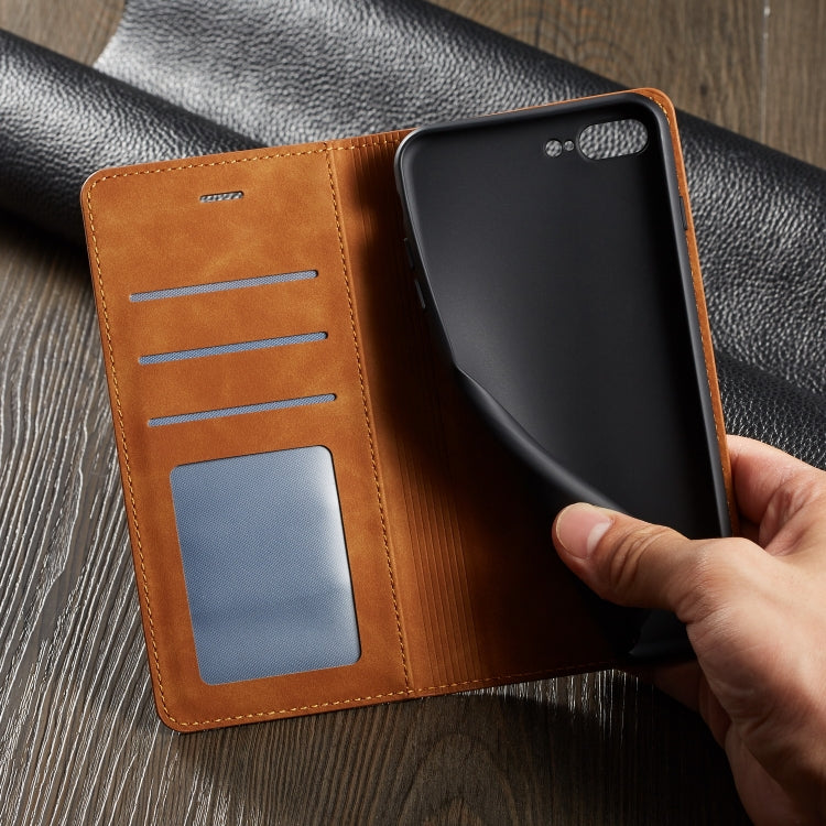 For iPhone 8 Plus / 7 Plus Forwenw Dream Series Oil Edge Strong Magnetism Horizontal Flip Leather Case with Holder & Card Slots & Wallet & Photo Frame