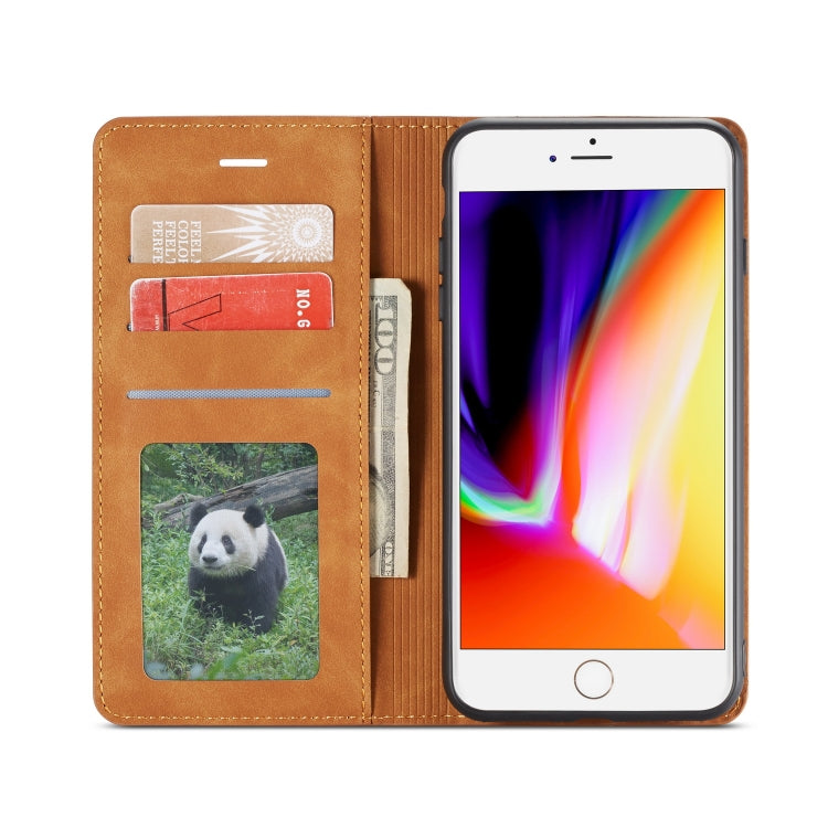 For iPhone 8 Plus / 7 Plus Forwenw Dream Series Oil Edge Strong Magnetism Horizontal Flip Leather Case with Holder & Card Slots & Wallet & Photo Frame