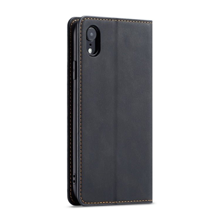 For iPhone XR Forwenw Dream Series Oil Edge Strong Magnetism Horizontal Flip Leather Case with Holder & Card Slots & Wallet & Photo Frame