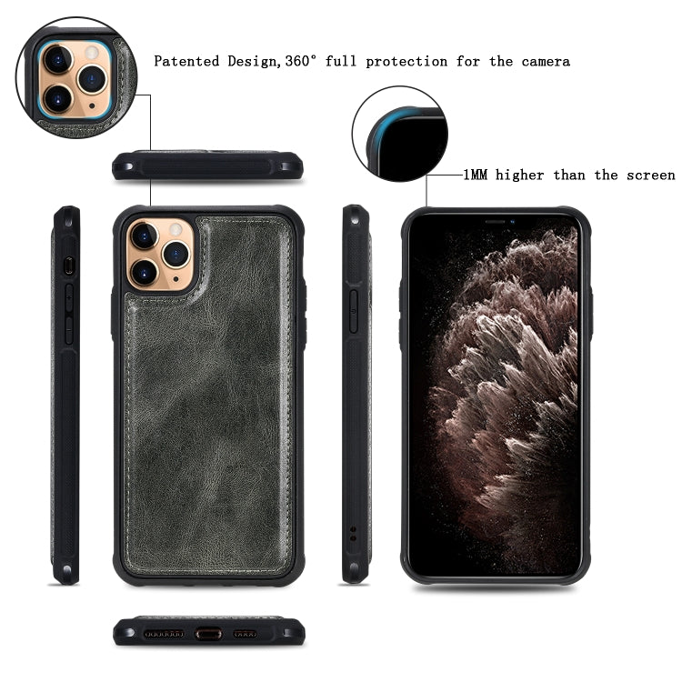 For iPhone 11 Pro Max Retro Multifunctional Horizontal Flip PU Leather Case with Card Slot & Holder & Wallet & Photo Frame