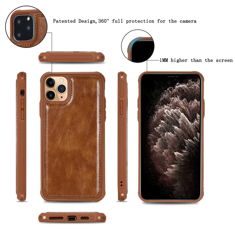 For iPhone 11 Pro Max Retro Multifunctional Horizontal Flip PU Leather Case with Card Slot & Holder & Wallet & Photo Frame