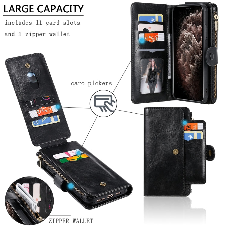 For iPhone 11 Pro Max Retro Multifunctional Horizontal Flip PU Leather Case with Card Slot & Holder & Wallet & Photo Frame