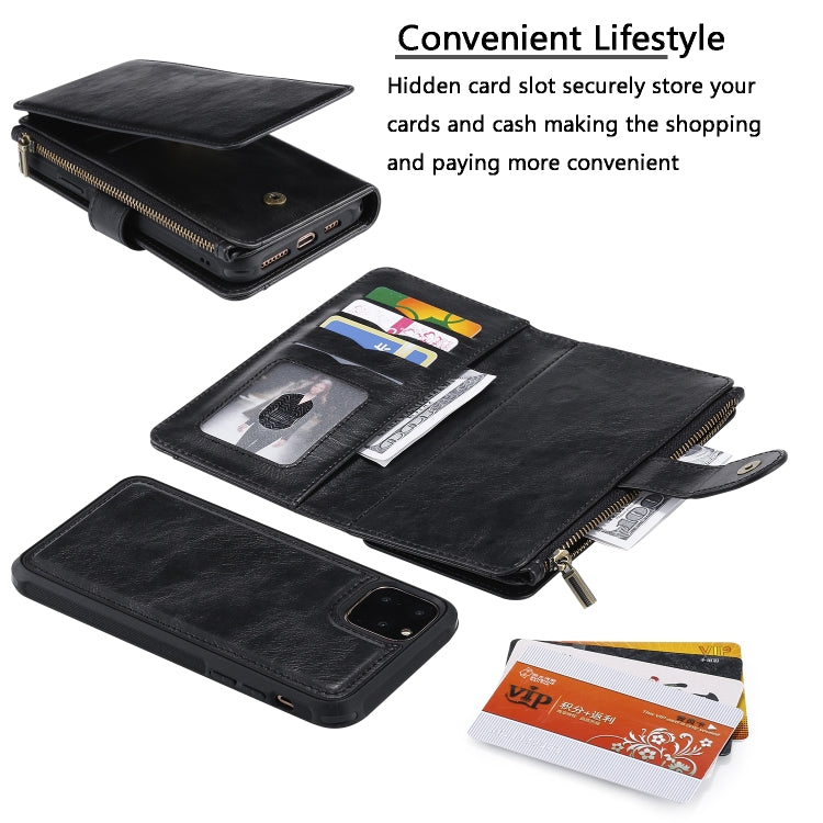 For iPhone 11 Pro Max Retro Multifunctional Horizontal Flip PU Leather Case with Card Slot & Holder & Wallet & Photo Frame
