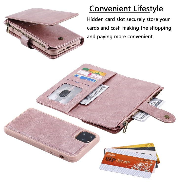 For iPhone 11 Pro Max Retro Multifunctional Horizontal Flip PU Leather Case with Card Slot & Holder & Wallet & Photo Frame