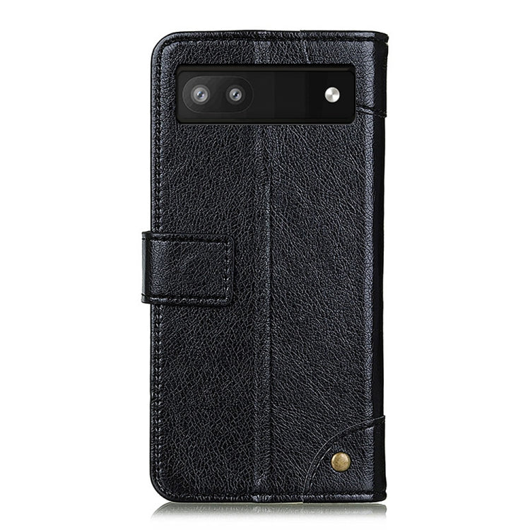 For Google Pixel 6a Copper Buckle Nappa Texture Flip Leather Phone Case