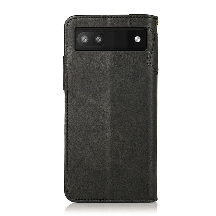 For Google Pixel 6a KHAZNEH Cowhide Texture Flip Leather Phone Case with Lanyard