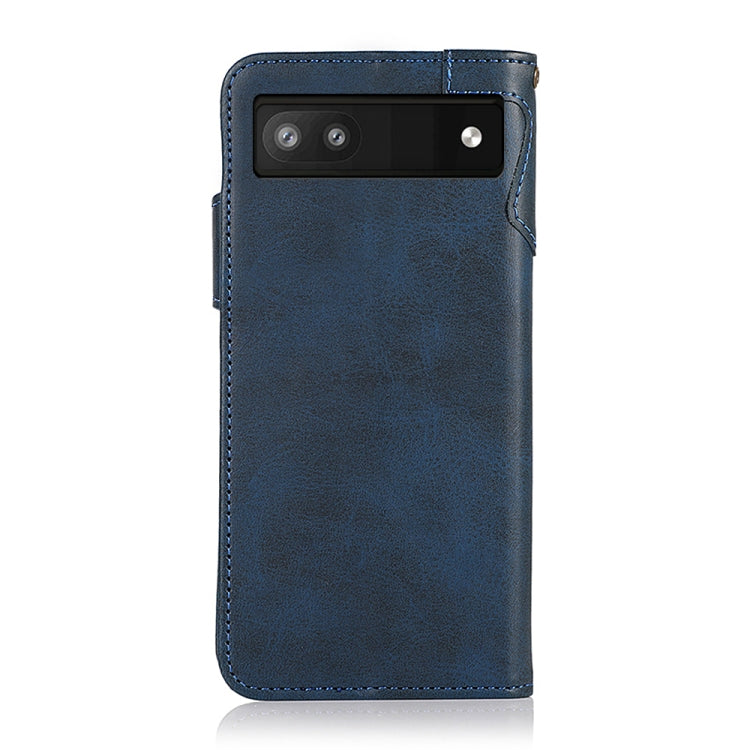 For Google Pixel 6a KHAZNEH Cowhide Texture Flip Leather Phone Case with Lanyard