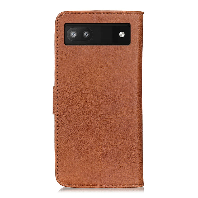 For Google Pixel 6a KHAZNEH Cowhide Texture Flip Leather Phone Case
