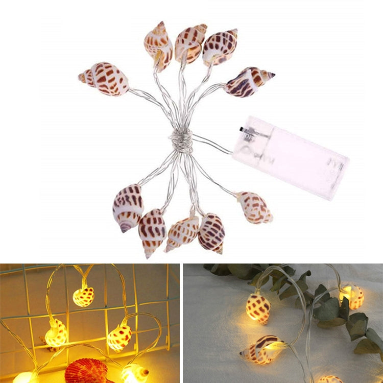 Home Interior Decoration Atmosphere String Lights LED Conch Decorative Lantern, Specification:1m 10 LEDs Battery Case