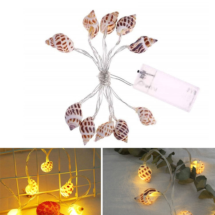 Home Interior Decoration Atmosphere String Lights LED Conch Decorative Lantern, Specification:1.5m 10 LEDs Battery Case