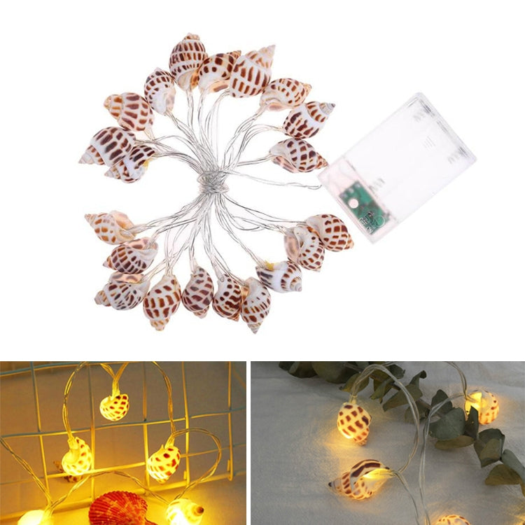 Home Interior Decoration Atmosphere String Lights LED Conch Decorative Lantern, Specification:3m 20 LEDs Battery Case