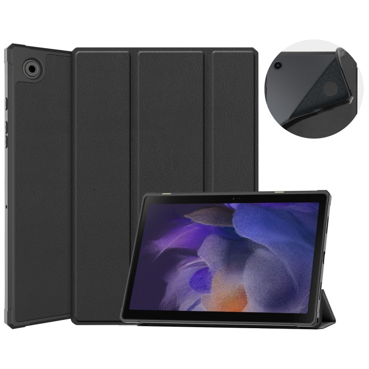 For Samsung Galaxy Tab A8 2021 SM-X205 3-Fold Holder Leather Tablet Case