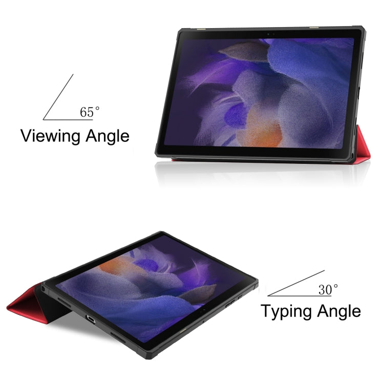 For Samsung Galaxy Tab A8 2021 SM-X205 3-Fold Holder Leather Tablet Case