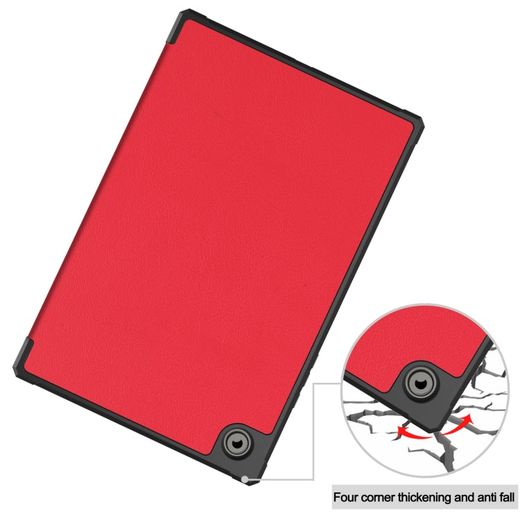 For Samsung Galaxy Tab A8 2021 SM-X205 3-Fold Holder Leather Tablet Case