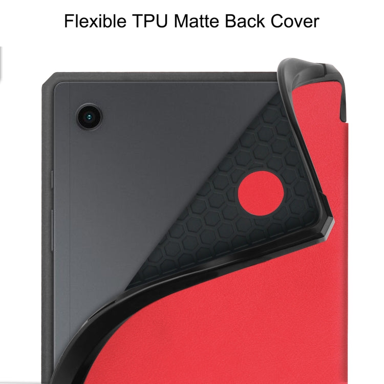 For Samsung Galaxy Tab A8 2021 SM-X205 3-Fold Holder Leather Tablet Case