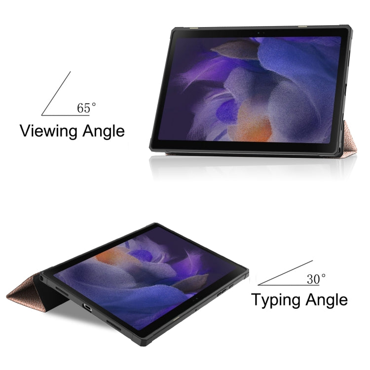 For Samsung Galaxy Tab A8 2021 SM-X205 3-Fold Holder Leather Tablet Case