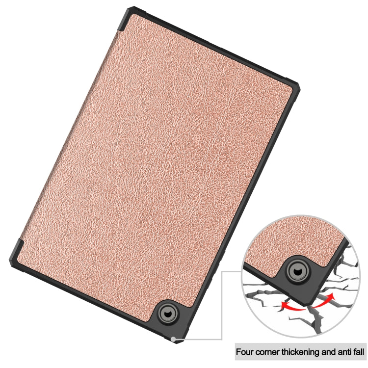 For Samsung Galaxy Tab A8 2021 SM-X205 3-Fold Holder Leather Tablet Case