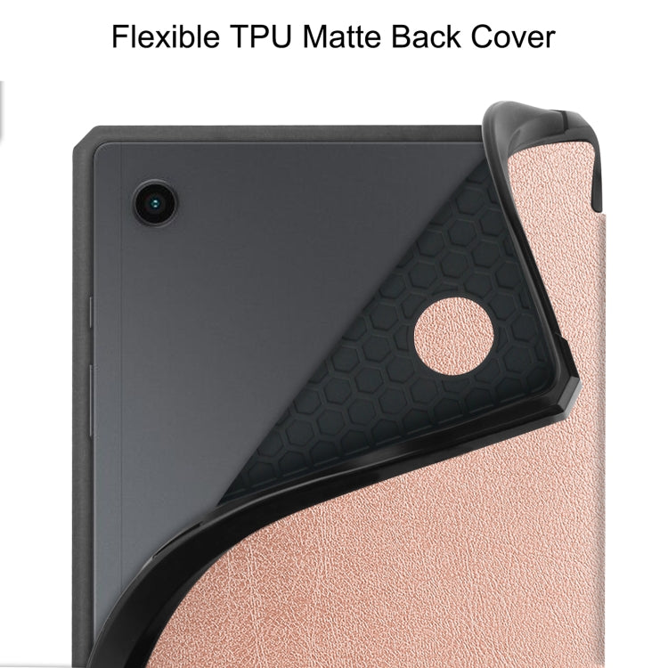 For Samsung Galaxy Tab A8 2021 SM-X205 3-Fold Holder Leather Tablet Case