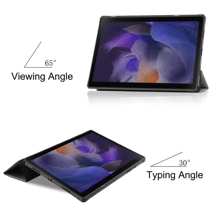 For Samsung Galaxy Tab A8 2021 SM-X205 3-Fold Holder Leather Tablet Case