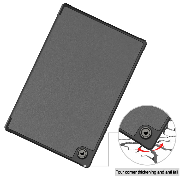 For Samsung Galaxy Tab A8 2021 SM-X205 3-Fold Holder Leather Tablet Case