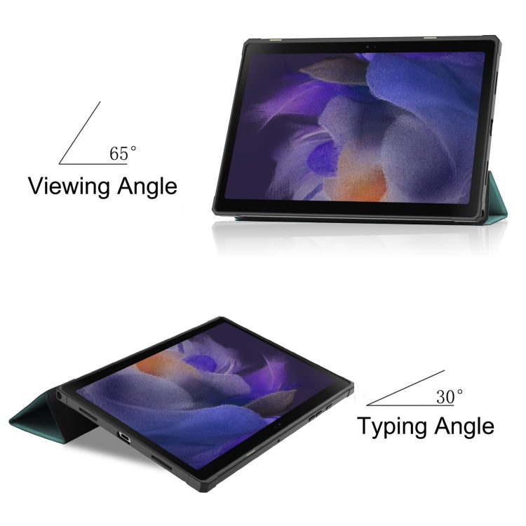 For Samsung Galaxy Tab A8 2021 SM-X205 3-Fold Holder Leather Tablet Case