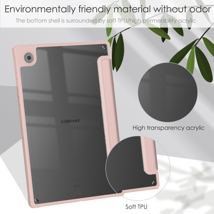 For Samsung Galaxy Tab A8 2021 SM-X205 Acrylic Smart Leather Tablet Case