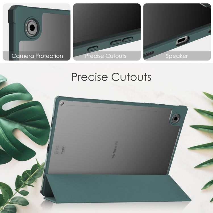 For Samsung Galaxy Tab A8 2021 SM-X205 Acrylic Smart Leather Tablet Case