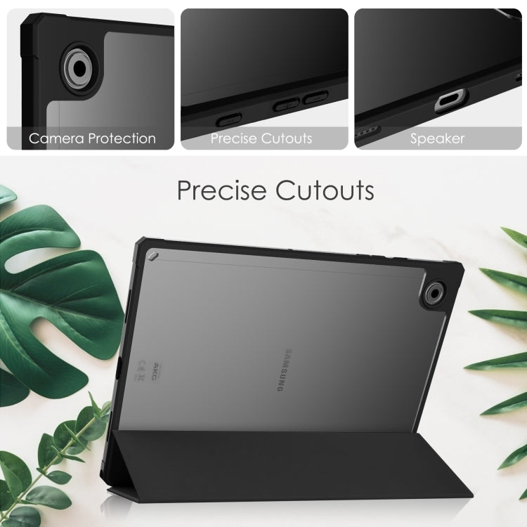 For Samsung Galaxy Tab A8 2021 SM-X205 Acrylic Smart Leather Tablet Case