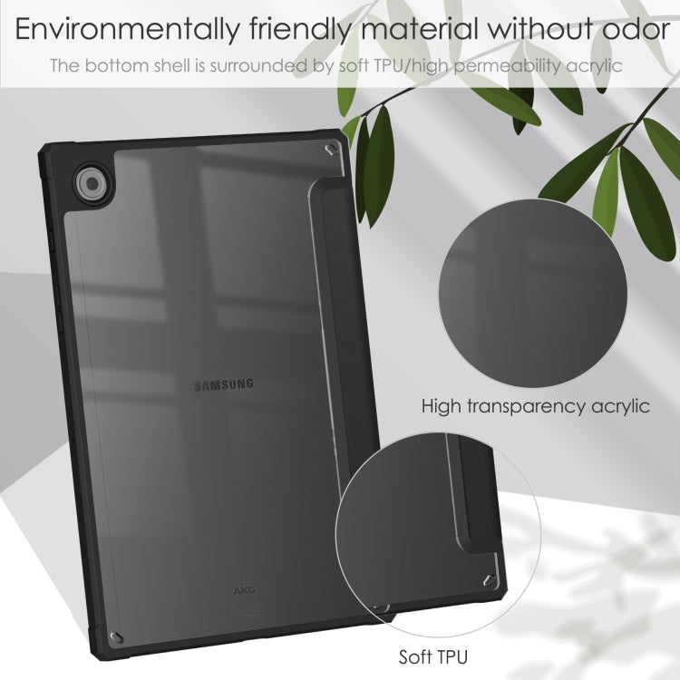For Samsung Galaxy Tab A8 2021 SM-X205 Acrylic Smart Leather Tablet Case