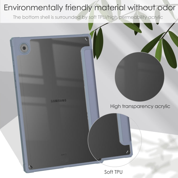 For Samsung Galaxy Tab A8 2021 SM-X205 Acrylic Smart Leather Tablet Case