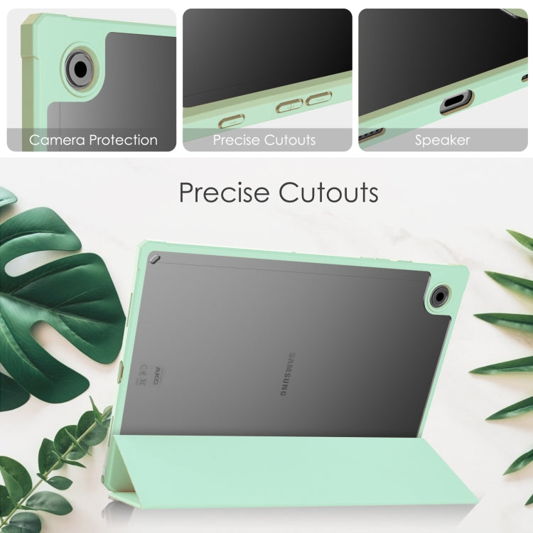 For Samsung Galaxy Tab A8 2021 SM-X205 Acrylic Smart Leather Tablet Case