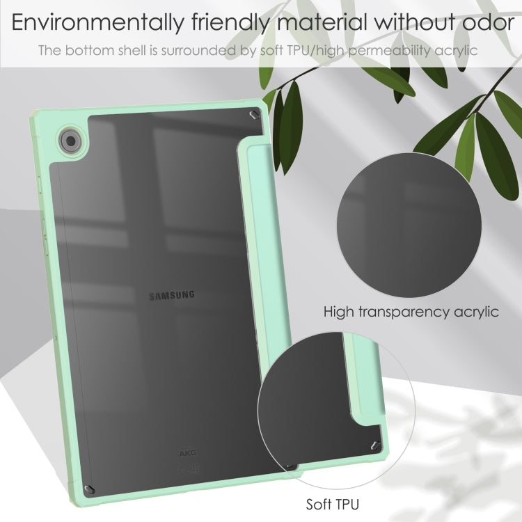 For Samsung Galaxy Tab A8 2021 SM-X205 Acrylic Smart Leather Tablet Case