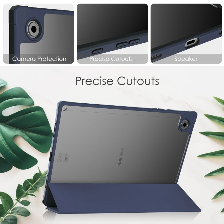 For Samsung Galaxy Tab A8 2021 SM-X205 Acrylic Smart Leather Tablet Case
