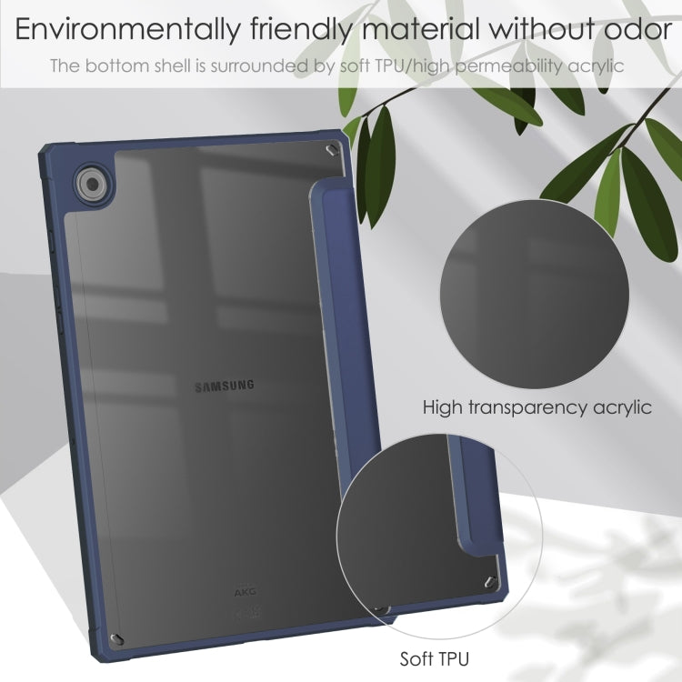 For Samsung Galaxy Tab A8 2021 SM-X205 Acrylic Smart Leather Tablet Case