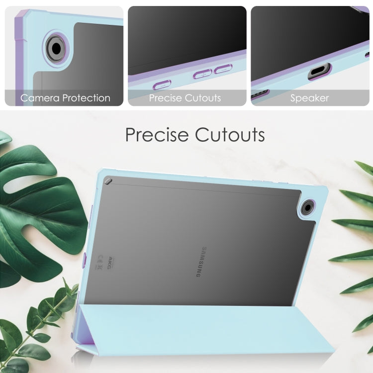 For Samsung Galaxy Tab A8 2021 SM-X205 Acrylic Smart Leather Tablet Case