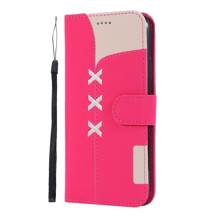 For iPhone 11 Fabric Stitching Embroidery Horizontal Flip Leather Case With Holder & Card Slots & Wallet