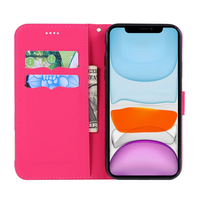 For iPhone 11 Fabric Stitching Embroidery Horizontal Flip Leather Case With Holder & Card Slots & Wallet