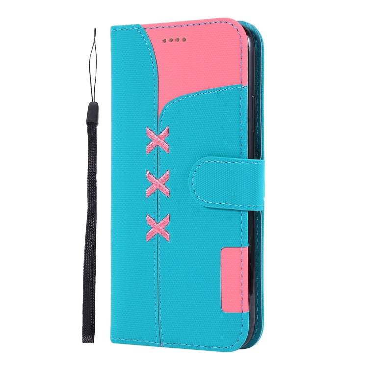 For iPhone 11 Fabric Stitching Embroidery Horizontal Flip Leather Case With Holder & Card Slots & Wallet