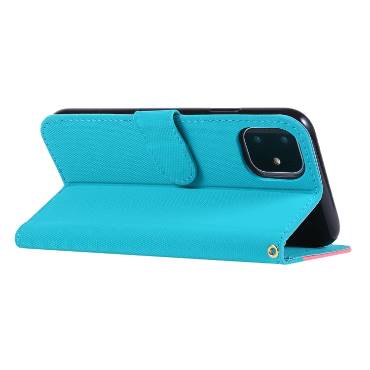 For iPhone 11 Fabric Stitching Embroidery Horizontal Flip Leather Case With Holder & Card Slots & Wallet