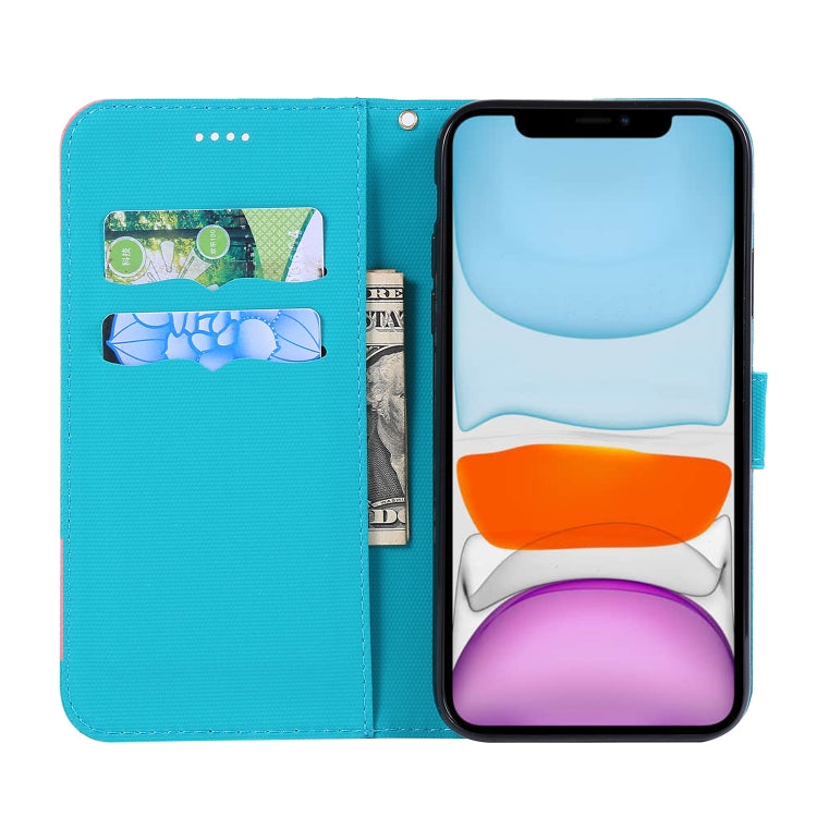 For iPhone 11 Fabric Stitching Embroidery Horizontal Flip Leather Case With Holder & Card Slots & Wallet