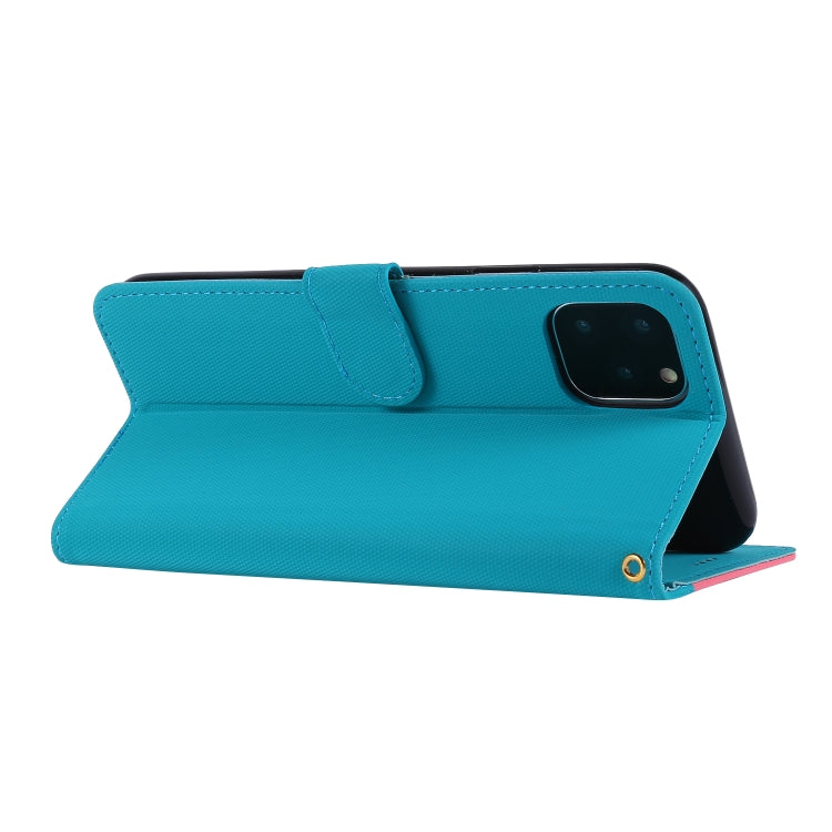 For iPhone 11 Pro Fabric Stitching Embroidery Horizontal Flip Leather Case With Holder & Card Slots & Wallet