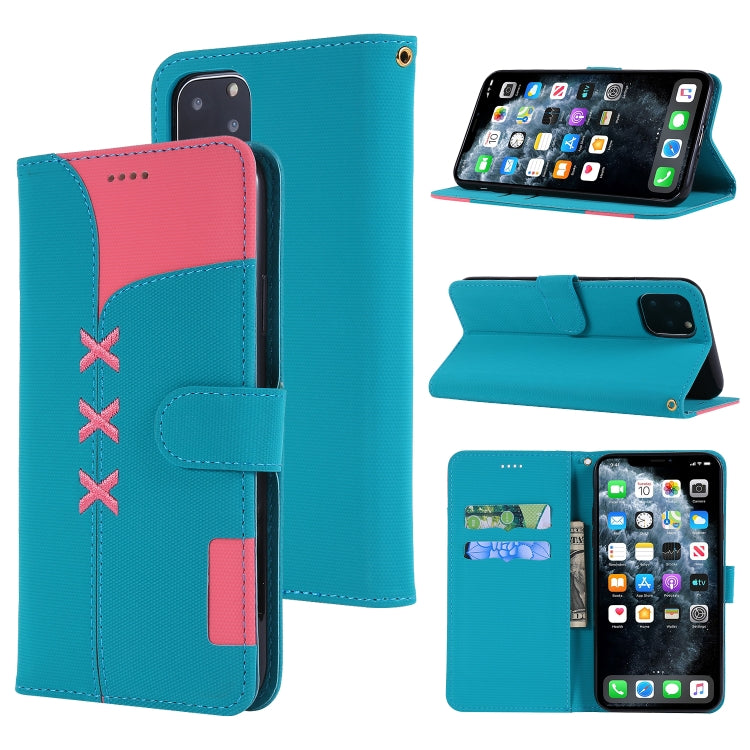 For iPhone 11 Pro Fabric Stitching Embroidery Horizontal Flip Leather Case With Holder & Card Slots & Wallet