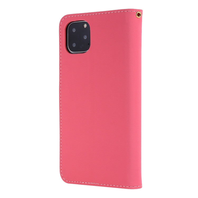 For iPhone 11 Pro Fabric Stitching Embroidery Horizontal Flip Leather Case With Holder & Card Slots & Wallet