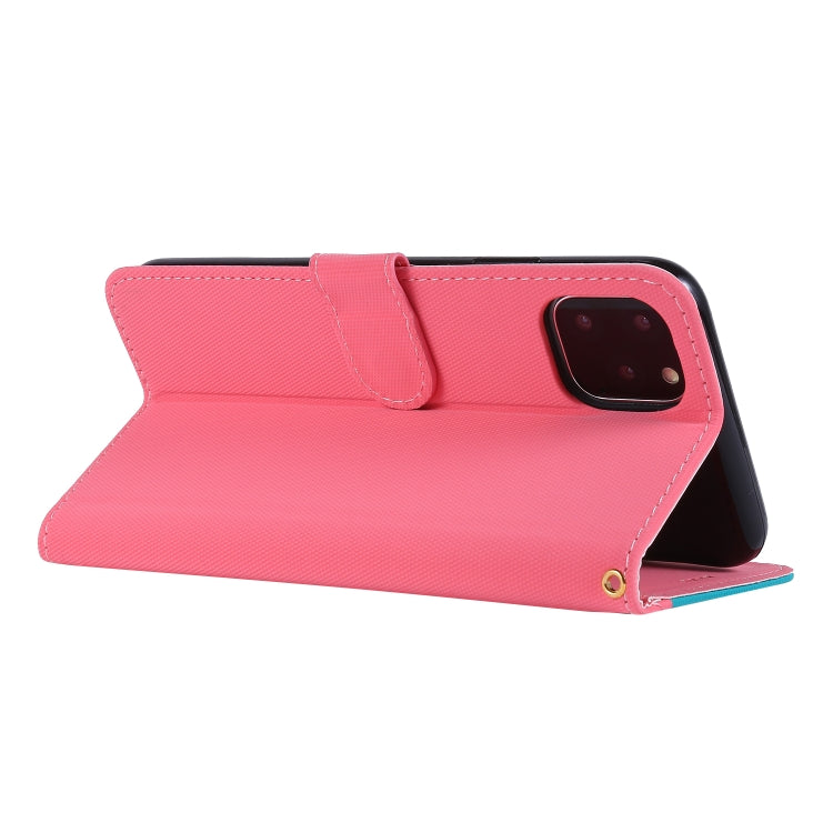 For iPhone 11 Pro Fabric Stitching Embroidery Horizontal Flip Leather Case With Holder & Card Slots & Wallet